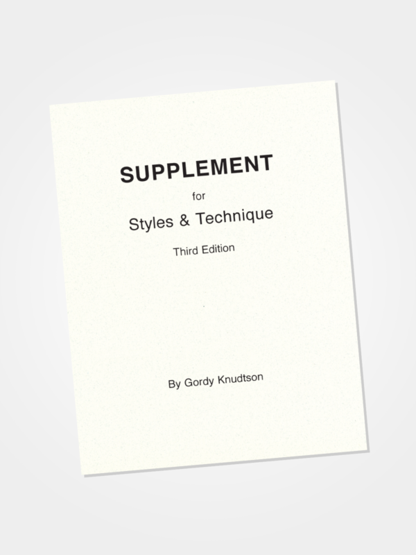 Supplement for Styles & Technique